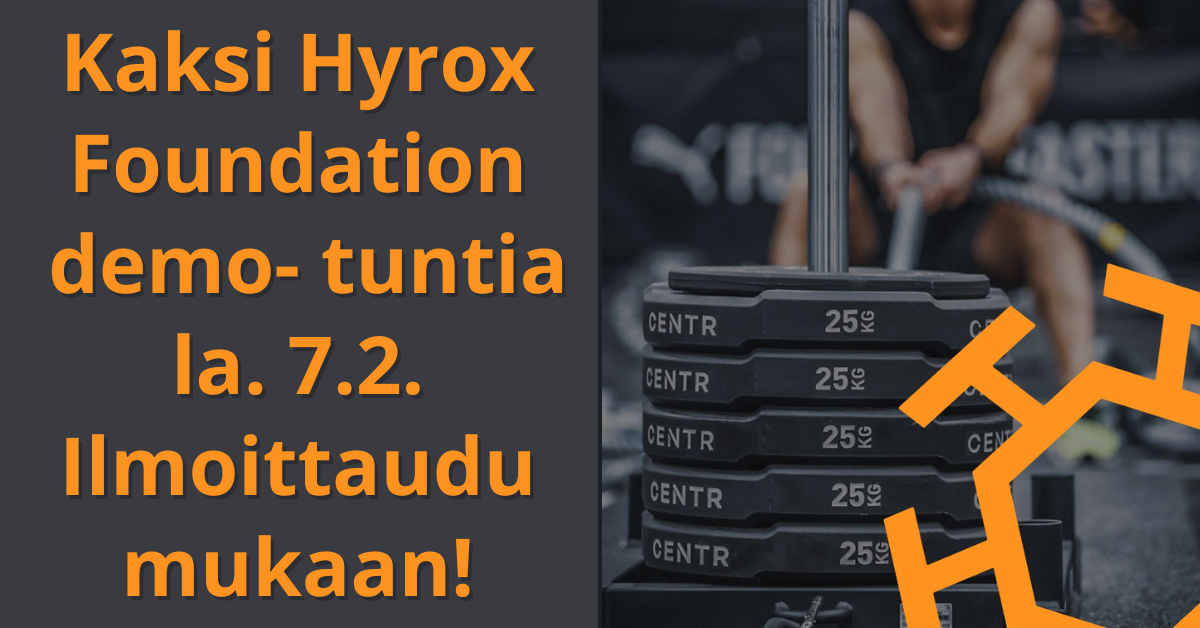 TNSportilla kaksi Hyrox Foundation demo-tuntia La 7.2!