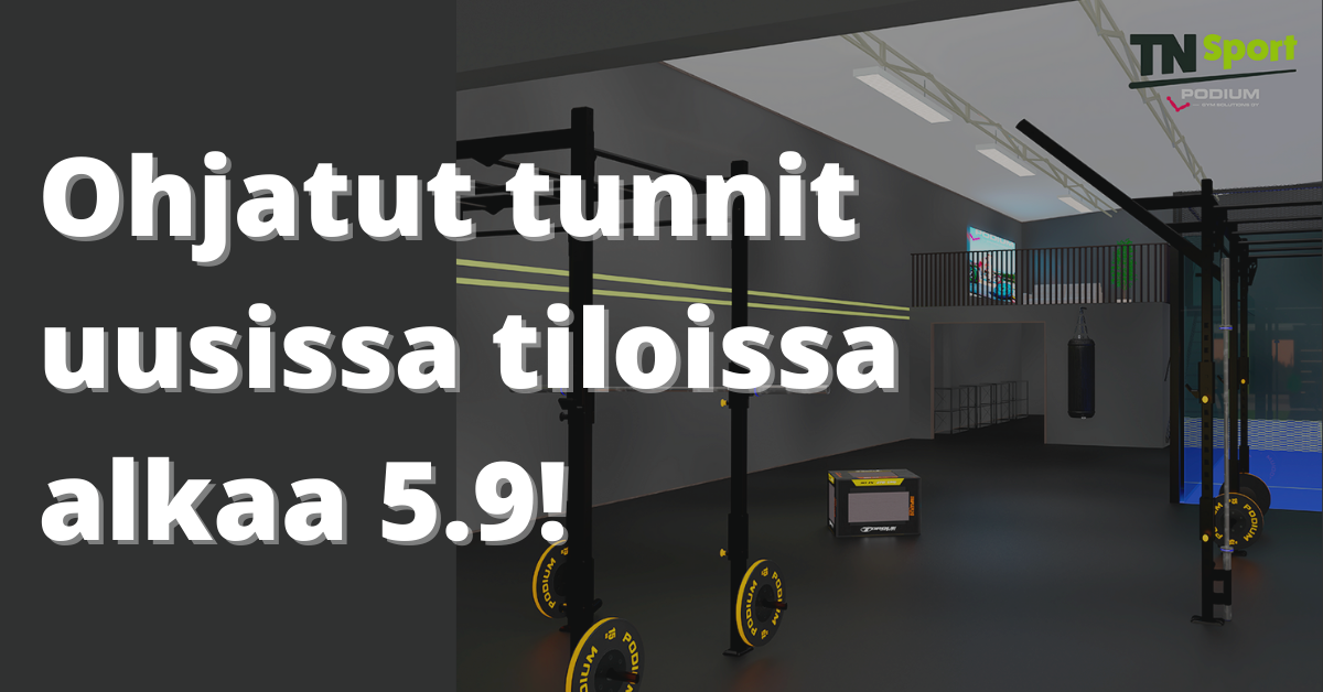 Ohjatut tunnit starttaa uudella salilla päivitetyllä kalenterilla 5.9.2022