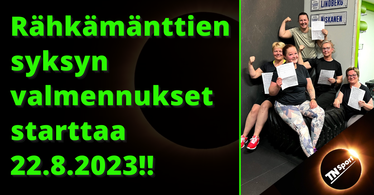 Syksyn rähkisryhmät starttaa viikolla 34!